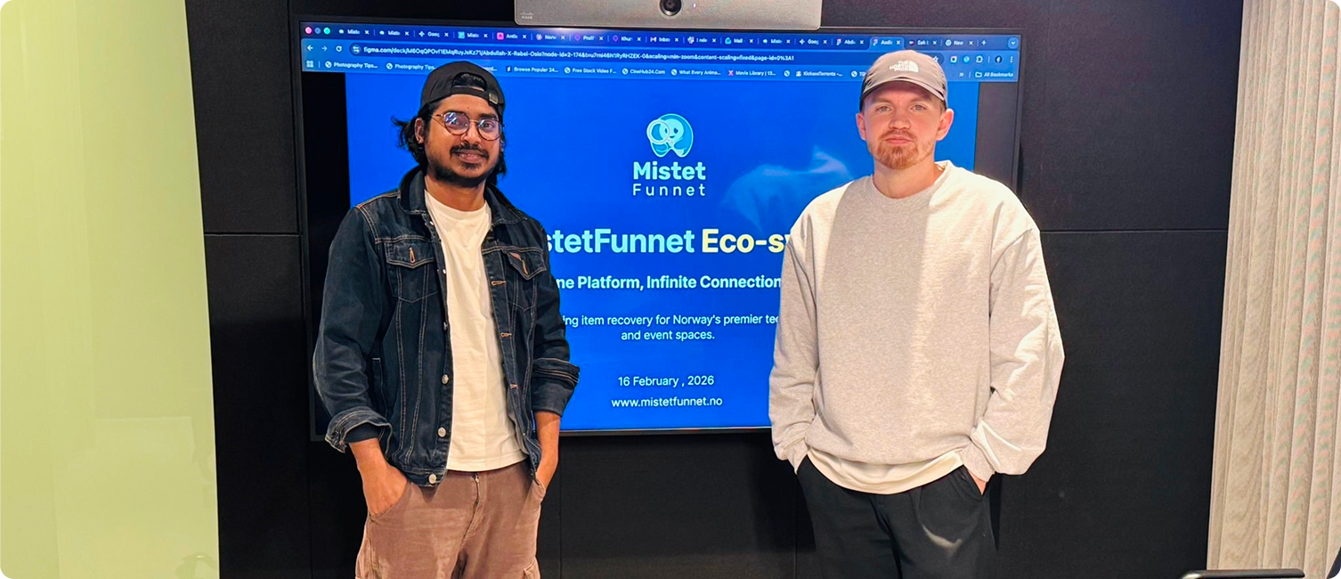 Abdullah Al Numan and Håkon Solheim at the Rebel AS LOI signing, 16 February 2026