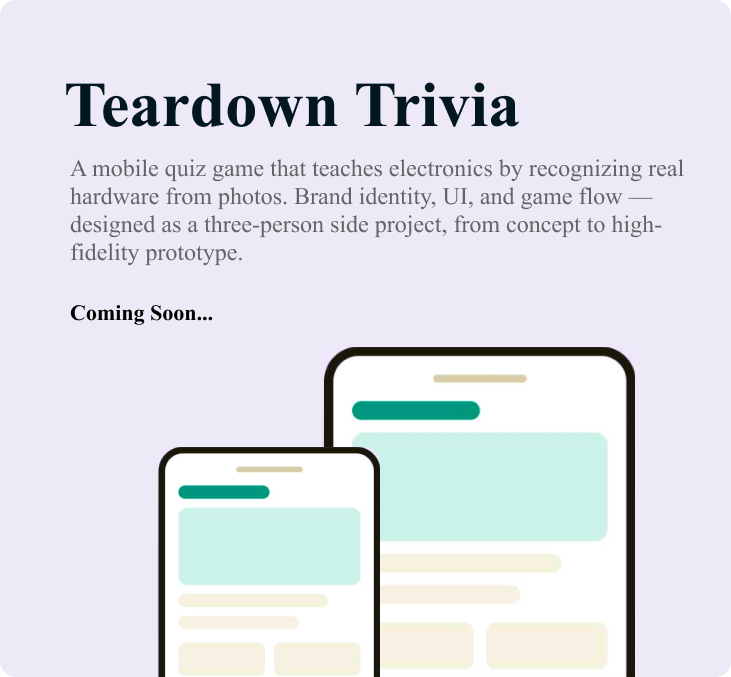 Teardown Trivia — mobile quiz game