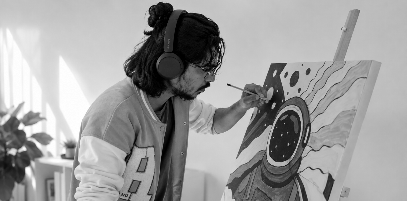 Finishing My painting — Crazy Astronaut, 2026